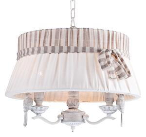 Lampadario Elegant in Metallo Bird Bianco Antique
