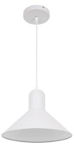 Lampada Design a Sospensione Corpo in Metallo Bianco Ø34,5x28 cm
