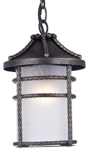 Lampada Lanterna 60W con Catena Bauer Anversa Ruggine