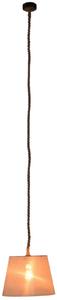 Lampadario a Sospensione con Corda di Canapa Lunghezza Regolabile Beige Ø35x160H cm