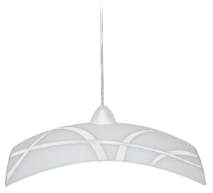 Sospensione 40X40 1xE27 Montatura Trasp.V.Lastra Bianco E-Energy Clio