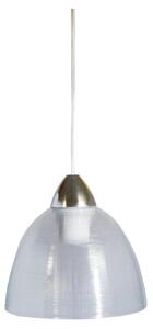 Sospensione D20 1xE27 Montatura Cromo-Trasparente Vetro Gel Trasparente E-Energy Carla