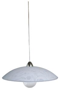 Sospensione D50 1xE27 Montatura Cromo-Trasparente Vetro Lastra Bianco Garde E-Energy Clara