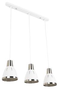 Lampada Moderna di Design a Sospensione 3 Luci in Metallo Bianco Ø13x16x55 cm