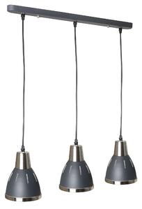 Lampada Moderna di Design a Sospensione 3 Luci in Metallo Nero Ø13x16x55 cm