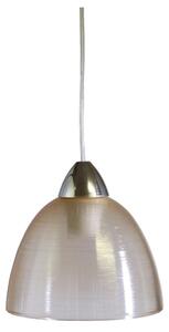 Sospensione D20 1xE27 Montatura Cromo-Trasparente Vetro Gel Ambra E-Energy Carla