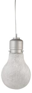 Sospensione 1xE27 Montatura Argento Vetro Filante Bianco E-Energy Elettra