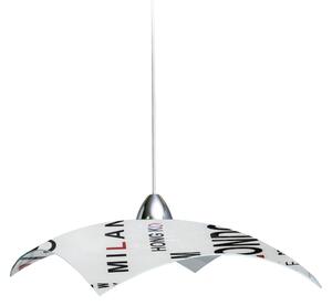 Sospensione 40X40 1xE27 Montatura Cromo-Trasparente Vetro Lastra Capita E-Energy Capitali
