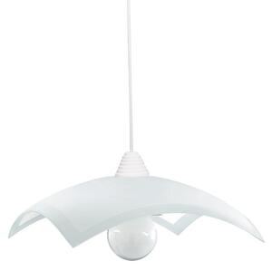 Sospensione 40X40 1xE27 Montatura Bianco Vetro Lastra Bianco E-Energy Fabiana