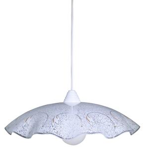 Sospensione D45 1xE27 Montatura Bianca Vetro Lastra Bianco E-Energy Camilla