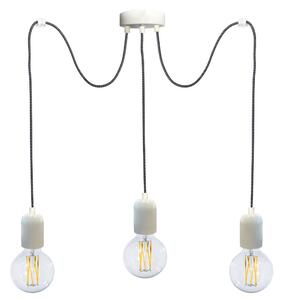 Sospensione 3xE27 3Mt Montatura Verniciata Bianco E-Energy Elaide