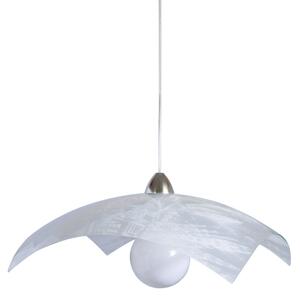 Sospensione D50 1xE27 Montatura Cromo-Trasparente Vetro Lastra Astratto E-Energy Roberta