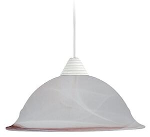 Sospensione D30 1xE27 Montatura Bianca Vetro Alabastro Tabacco E-Energy Lidia