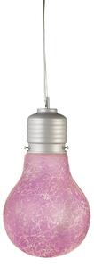 Sospensione 1xE27 Montatura Argento Vetro Filante Rosa E-Energy Elettra