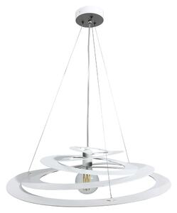Sospensione 1xE27 Montatura Bianco C/Acciaio E-Energy Saturno