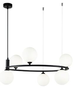 Lampada pendente Modern in Metallo Ring Nero