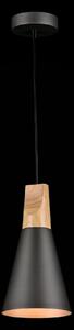 Lampada pendente Pendant in Metallo e Legno Bicones Grigio