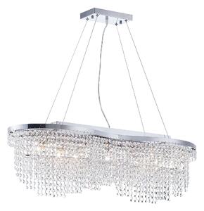 Lampadario Diamant Crystal in Metallo Toils Nickel