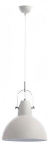Lampada a Sospensione 38x38xH165 cm in Metallo Kande Paralume bianco opaco