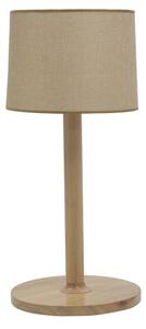 Paralume da Comodino Wooden Ø28x61 cm Legno e Tessuto Naturale