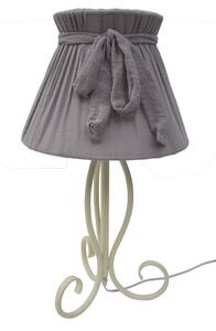 Paralume da Tavolo Spire Grigio Ø30x56 cm in Ferro e Tessuto Grigio