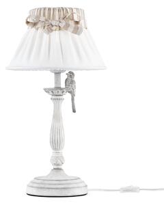 Lampada da tavolo Elegant in Metallo Bird Bianco Antique