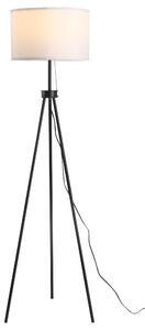 Lampada da Terra Tripode in Metallo con Paralume H152 cm E27 Nero e Bianco