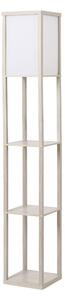 Lampada da Terra 26x26x160 cm E27 40W con Mensole in MDF Rovere