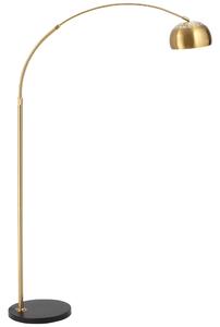 Lampada da Terra ad Arco 30x100x167 cm E27 Paralume in Metallo Oro e Nero