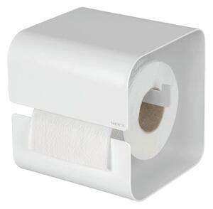 Porta carta igienica senza foratura bianco in acciaio con aggancio Turbo-loc Lizan – Wenko
