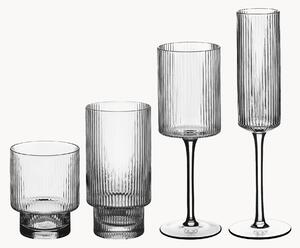 Set di 24 bicchieri in cristallo Linje, 6 persone