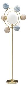 Lampada da Terra Universo 80x50x195 cm in Ferro e Vetro