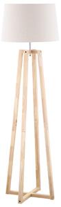 Lampada da Terra Ø44x149 cm E27 Paralume in Tessuto Bianco