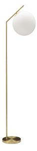 Lampada da Terra Glamy 25x36x179 cm in Ferro e Vetro Bianco e Oro