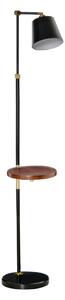 Lampada da Terra 50x30x165 cm E27 con Ripiano Nero e Oro