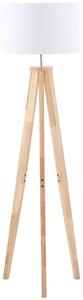 Lampada da Terra 45x45x147 cm E27 Paralume in Tessuto Bianco