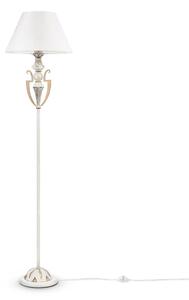 Lampada da terra Elegant in Metallo Monile Bianco con Oro