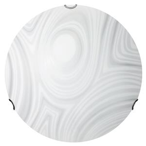 Plafoniera 1xE27 Ganci Cromo Vetro Lastra Bianco Sabbiato E-Energy Aron