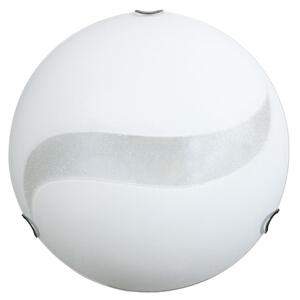 Plafoniera 1xE27 Ganci Cromo Vetro Lastra Serigrafato Bi C/Graniglia E-Energy Astrid