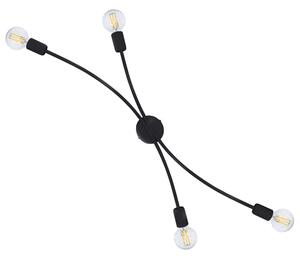 Plafoniera 4xE27 Montatura Verniciata Nero E-Energy Daniela