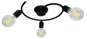 Plafoniera 3xE27 Montatura Verniciata Nero E-Energy Daniela