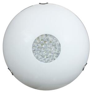 Plafoniera 1xE27 Ganci Cromo Vetro Lastra Serigrafato Bi C/Strass E-Energy Diamante