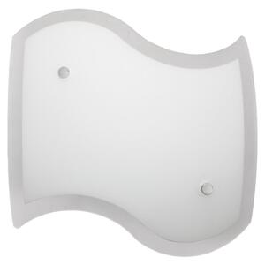 Plafoniera 1xE27 Finali Cromo Vetro Lastra Bianco E-Energy Elda