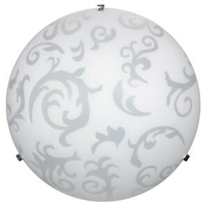 Plafoniera 1xE27 Ganci Cromo Vetro Lastra Bianco E-Energy Melissa