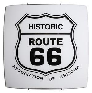 Plafoniera 2xE27 Ganci Filo Acciaio Vetro Lastra Route66 E-Energy Route66