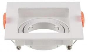 V-TAC VT-933-W portafaretto led da incasso quadrato faretto GU10 colore bianco in policarbonato 95x95mm sku 6656