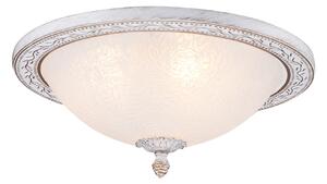 Plafoniera Ceiling & Wall in Metallo Aritos Bianco con Oro