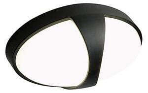 Plafoniera da Esterno a LED 15W Ovale con Fascia Sovil Doris Nero