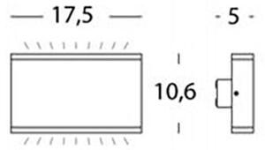 Applique da Esterno a LED 7W+7W 3000K Sovil Bianco