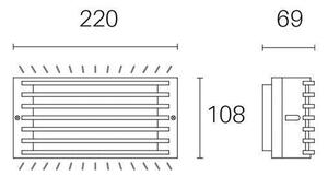 Applique da Esterno a LED 10W 3000K Sovil Marrone